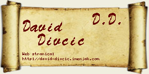 David Divčić vizit kartica